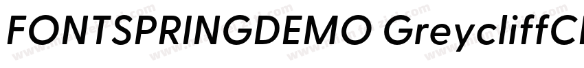 FONTSPRINGDEMO GreycliffCFBold字体转换